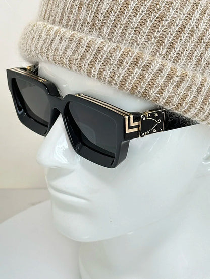 Millionaire Square-solglasögon för män Retro-solglasögon för kvinnor Trendiga och fashionabla vintage-solglasögon Zonnebril