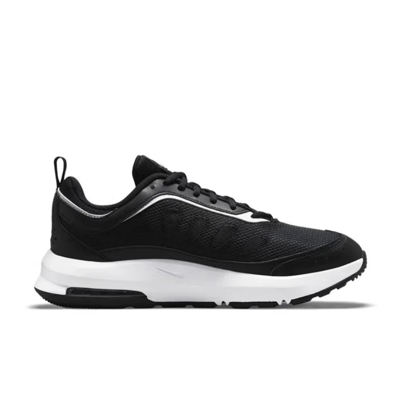 Nike Full-Length Air Cushion Shock-Absorbing Rebound Training Men's Running Shoes. New Air Max Ap Fabric and Leather Upper, Lightweight and Comfortable Fitness Sports Running Shoes. Classic Retro Black and White Versatile Cas