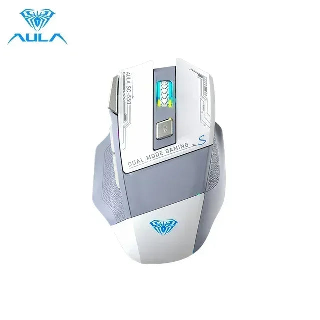 AULA SC550 Wireless Gaming Mouse Dual-mode Rechargeable Luminous Mechanical gaming mouse for Desktop/laptop E-sports USB Mouse
