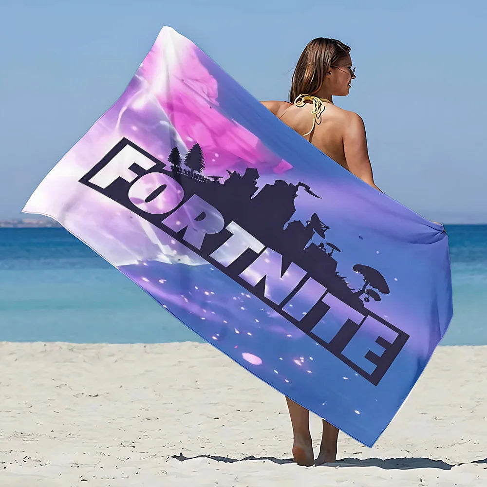 Neues Hot Game F-FortniteS Strandtuch aus Mikrofaser, sandfrei, schnelltrocknend, weich, sandabweisend, Poolhandtuch, Geschenk für Frauen, Reisen, Fitnessstudio, Dusche