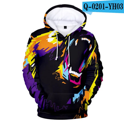 Cool Space Galaxy Wolf Hoodie Hoodies Men Bright Wolf Fashion Handsome Wolf Hoodies Spring Autumn Pullovers Sweatshirts Sweat