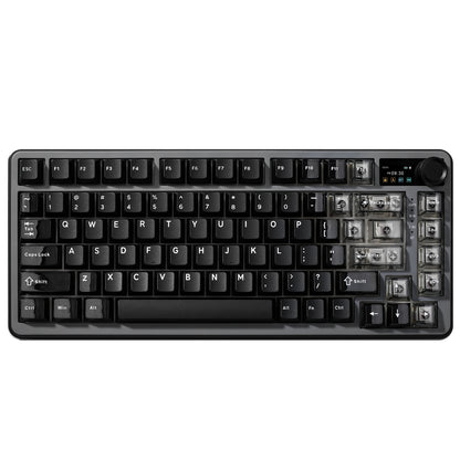 YUNZII B75 PRO MAX Wireless Mechanical Keyboard, QMK/VIA Custom 75% Gaming Keyboard with Screen&Knob, Creamy Sounds for Win/Mac
