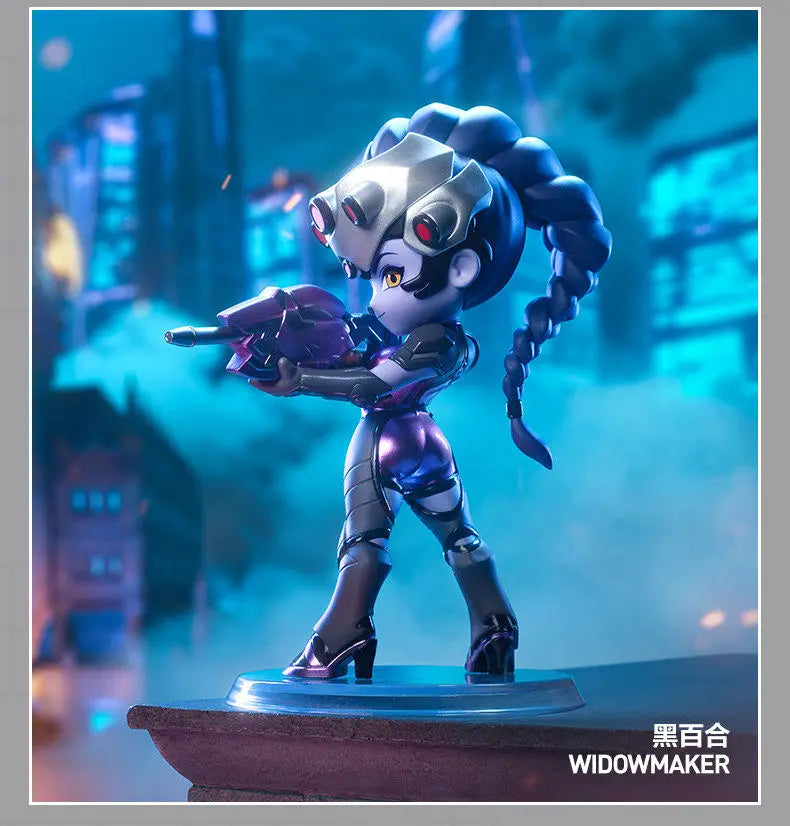 POP MART Genuína Overwatch Play Of The Game Series Blind Box — Figuras colecionáveis em PVC, ornamentos de secretária e modelos de brinquedo para fãs