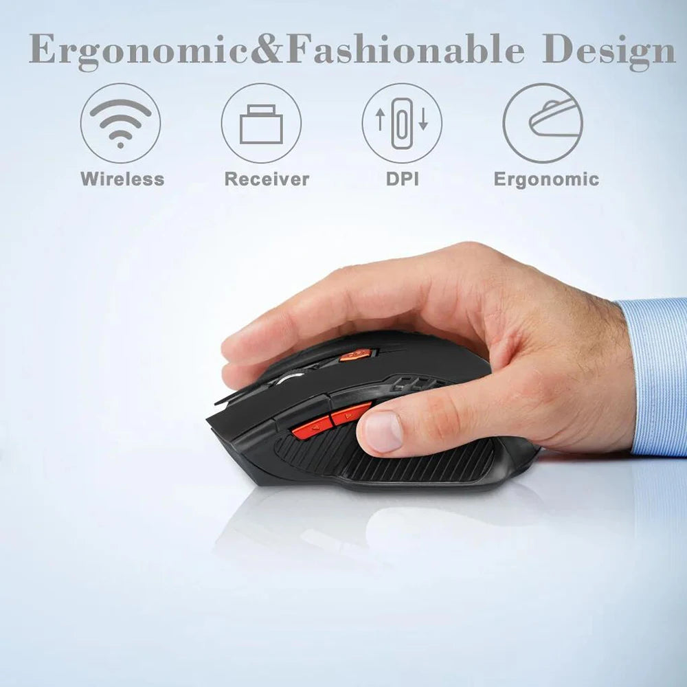 2.4G Wireless Mini Mouse USB Receiver 1600DPI Professional Optical Wireless Mouses USB Right Scroll Mice for Laptop PC Gamer