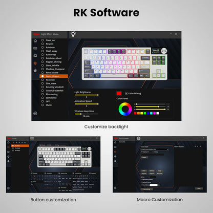 RK ROYAL KLUDGE S85 TFT Color Screent Mechanical Keyboard Tri Mode Wireless 85 Keycaps Hot-Swappable Gamer Keyboard RGB Backlit