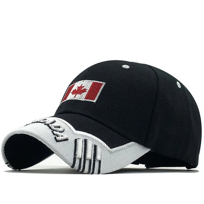 Farver Kontrast Canada Broderet baseballkasket til mænd og kvinder Snapback-kasket Dad Hats Fiskekasket Bone Gorra