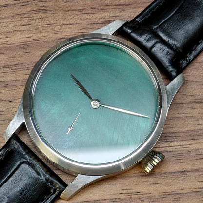 CORGEUT 42mm Custom Logo Watch Men ST3621 Hand Wind Mechanical Green MOP Dial Sapphire Glass Luxury Personalized Wristwatch