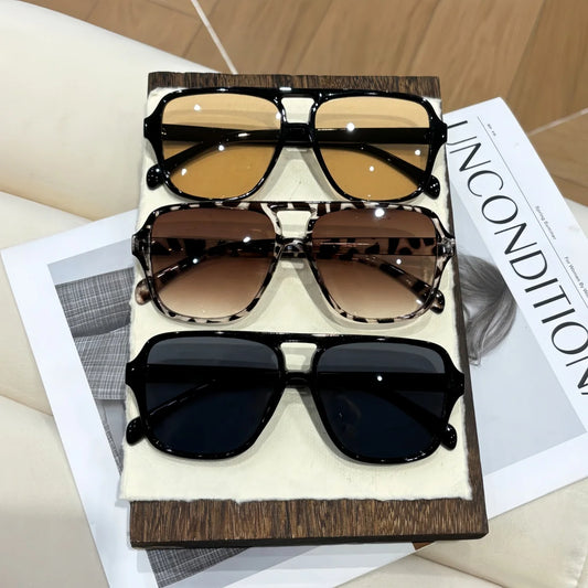 3pcs European and American retro style men's and women's fashionable sunglasses trend versatile summer sun shading and UV protec