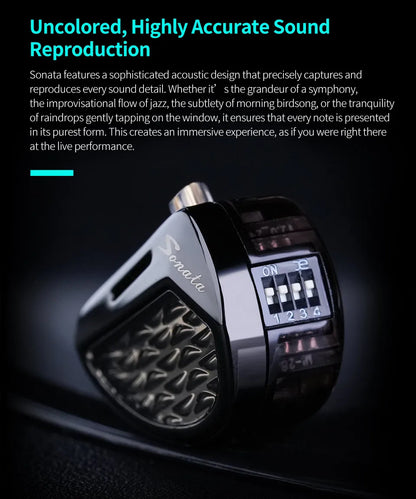 KZ Sonata 28BA Units Upgraded HIFI Headphones On-ear tunable balanced armour unit Wired gaming headphones