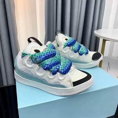 Comfortable High Heel Skate Shoes Thick-Soled Casual Sporty Dad Bag Shoes Vietnamese Cambodian New Style Knot-Tied Slip-On