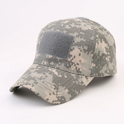 1 pz. Cappellini da baseball mimetici tattici da outdoor per soldati, da combattimento e paintball, cappellino regolabile, cappellini estivi con chiusura a scatto per uomo e donna