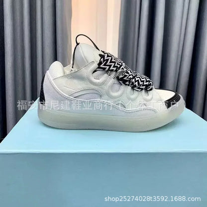 Comfortable High Heel Skate Shoes Thick-Soled Casual Sporty Dad Bag Shoes Vietnamese Cambodian New Style Knot-Tied Slip-On