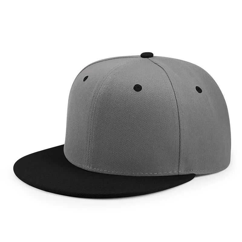 Casquette ajustée entièrement fermée, taille New York Plus Large, style « trucker » pour homme, visière plate, style hip-hop, unie, à fermeture à pression, sans logo, visière plate, bord large, style Era