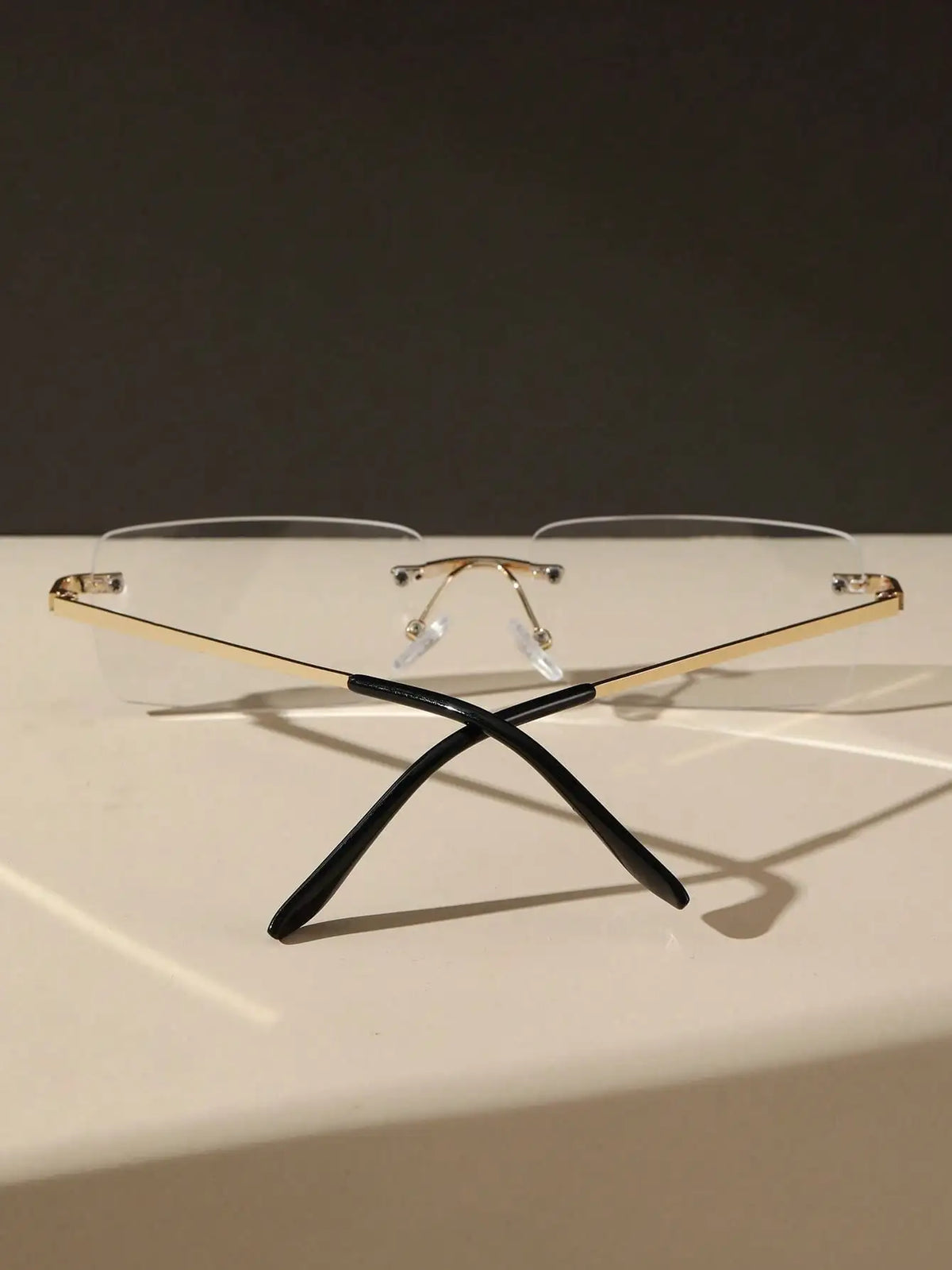 1/2PCS Unisex Metal Square Frame Fashio Rimless Sunglasses For Outdoor Beach Party