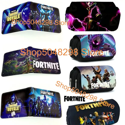Astuccio grande in canvas kawaii per penne e matite, per ragazzi e ragazze, stampa Fortnite, articoli scolastici, cancelleria, regalo di compleanno per adolescenti