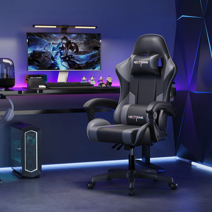 Ergonomiczny, nowoczesny obrotowy fotel gamingowy e-sportowy z kółkami do biura i domu, komputerowy fotel gamingowy w stylu obrotowym