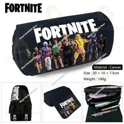 Fortnite Kids Pencil Bag Kawaii Pencil Case Large Capacity Waterproof Handheld Cosplay Pencil Pouch Office Stationary Gift Toy