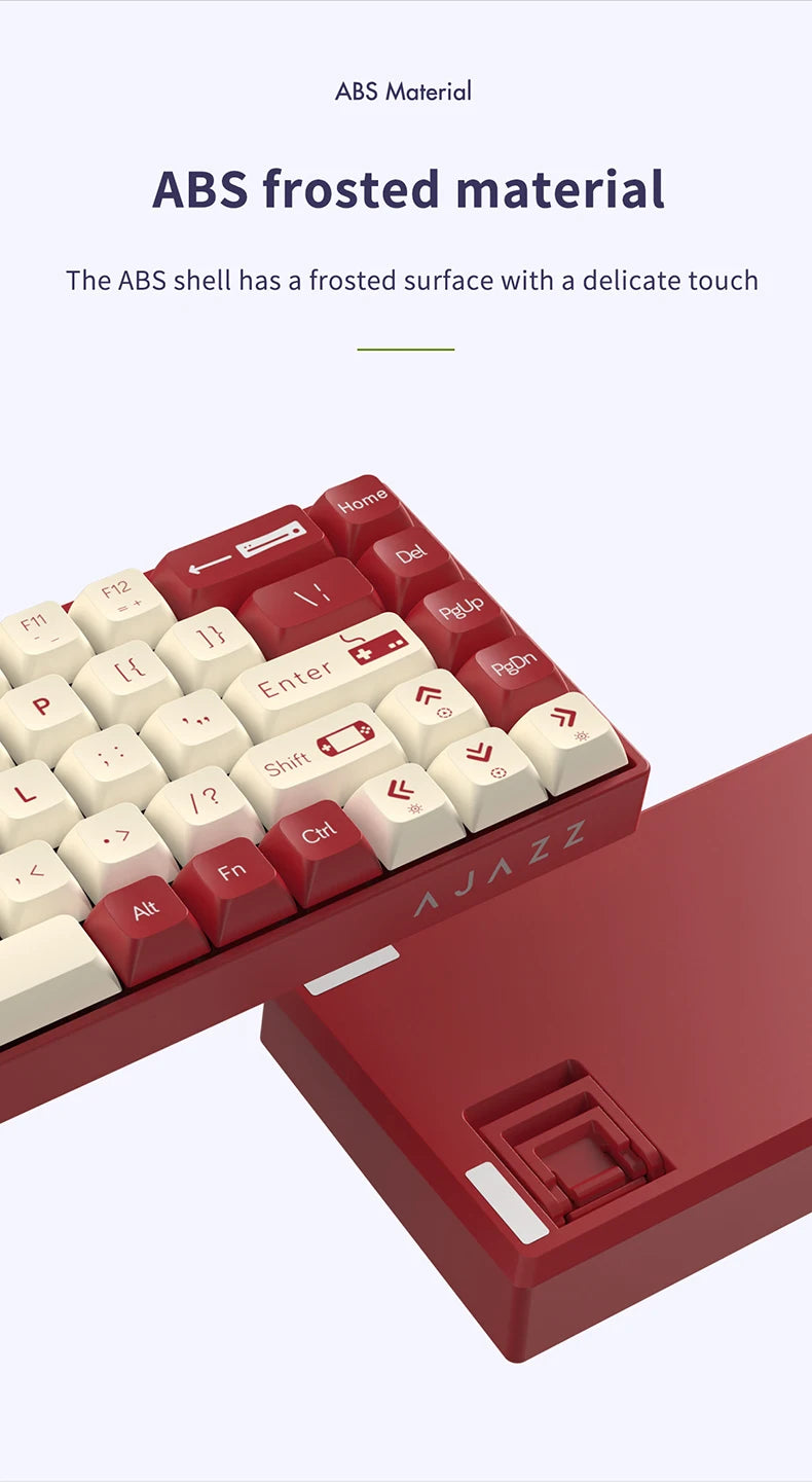 AJAZZ AK680 65% Wireless Mechanical Keyboard ABS Keycap Hot Swap Gamer Keyboard Custom Gasket Gaming Accessories for Pc Laptop