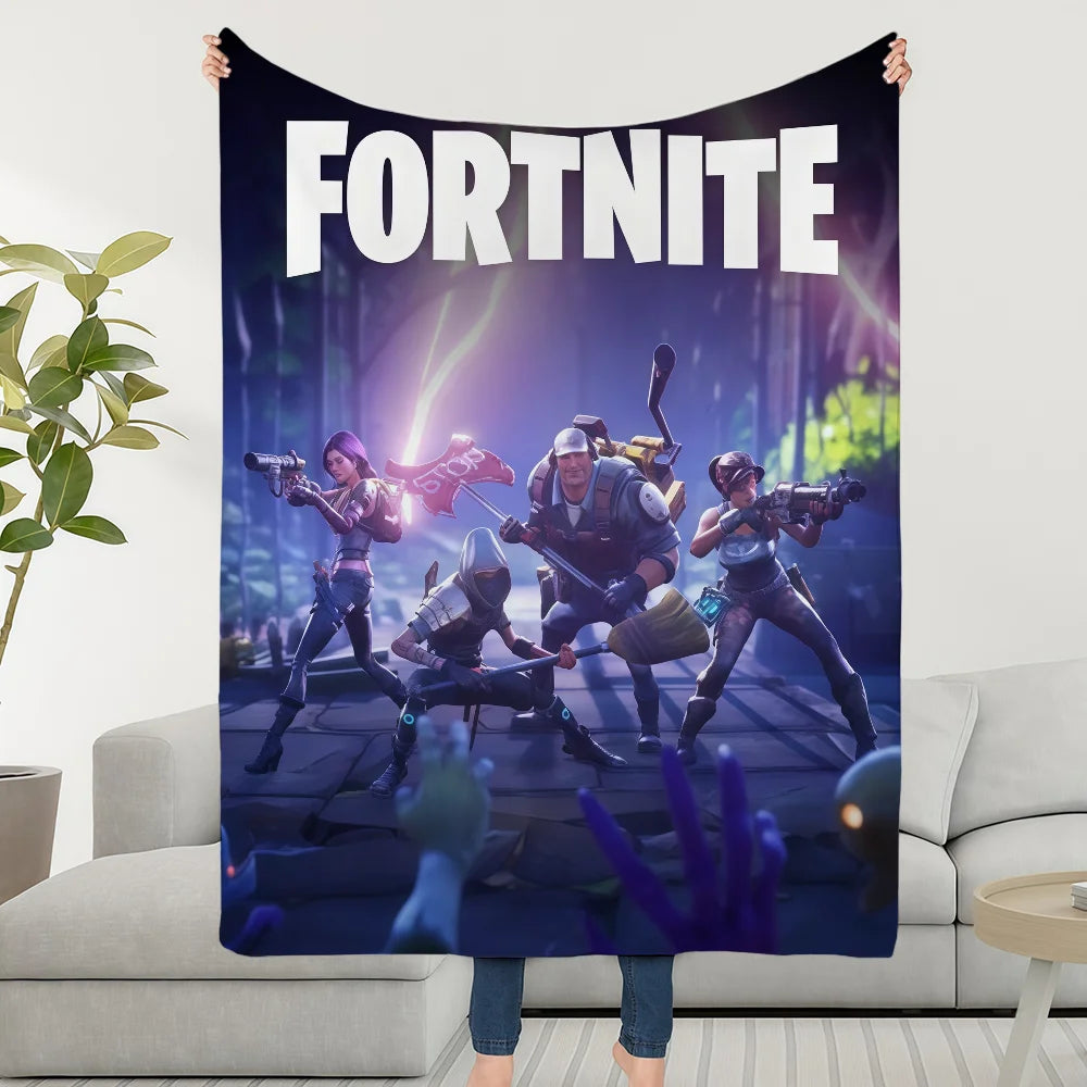 Superkuschelige Plüsch-Kuscheldecke fürs Wohnzimmer F-FORTNITES-ES, Spielzimmer, Sofa, Couch, Kindergeburtstagsgeschenke