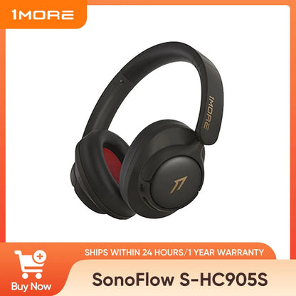 1MORE SonoFlow S Active Noise Canceling Wireless Headphones 42dB ANC Bluetooth Headsets Hi-Res Audio 90H Playtime