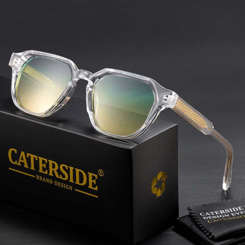 CATERSIDE Herrglasögon CP Pin Square Frame Dammglasögon Utomhus Cykling Fiske Sport Retro-glasögon UV400