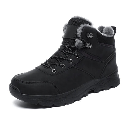 Bottes de neige pour hommes, nouvelle collection hiver 2026, bottes montantes à semelle épaisse, antidérapantes, pour activités de plein air, chaussures de randonnée confortables, chaudes, en peluche, bottines à la chev