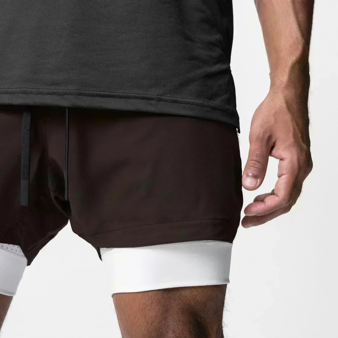 Pantaloncini da palestra da uomo Anime Demon Slayer ad asciugatura rapida, pantaloncini doppio strato 2 in 1, sportswear Y2K estate 2026, streetwear traspirante