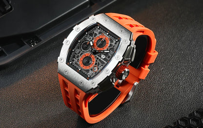 Orologio da uomo TSAR BOMBA New TB8204, cronografo al quarzo giapponese, impermeabile 50M, stile sportivo fashion, orologio da polso di lusso, regalo da uomo