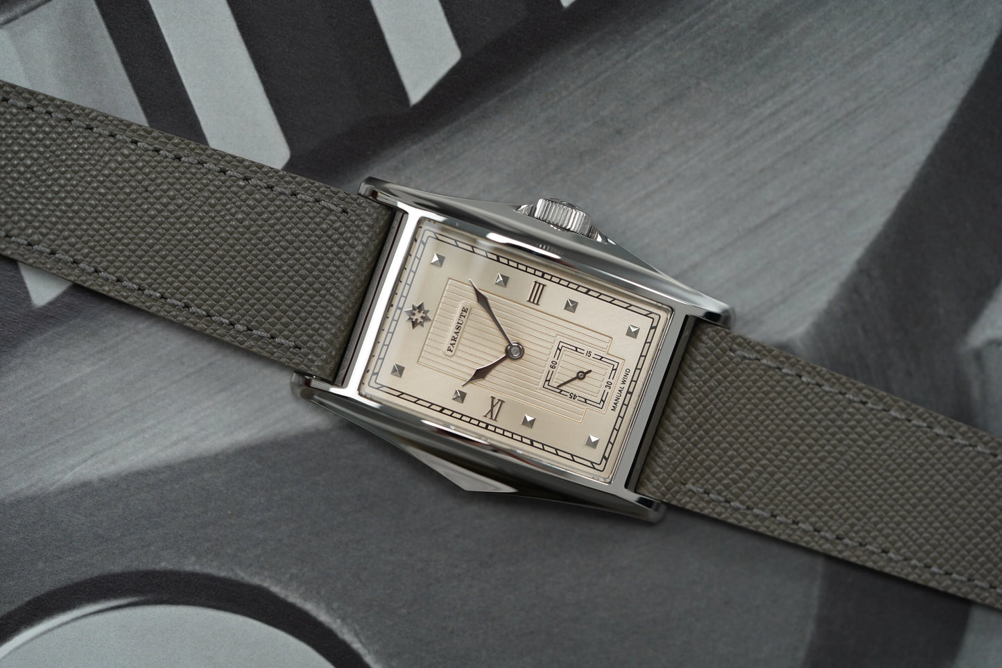 FARASUTE Creative Manual Square Customized Mechanical Movement Watch Men Luxury Sapphire Glass Small Second Wristwatches reloj