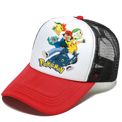 Pokémonová baseballová čepice Pikachu Charizard Gengar kreslená postavička čepice s kšiltem pro děti i dospělé letní outdoorová sportovní čepice pro chlapce ležérní módní čepice dárek