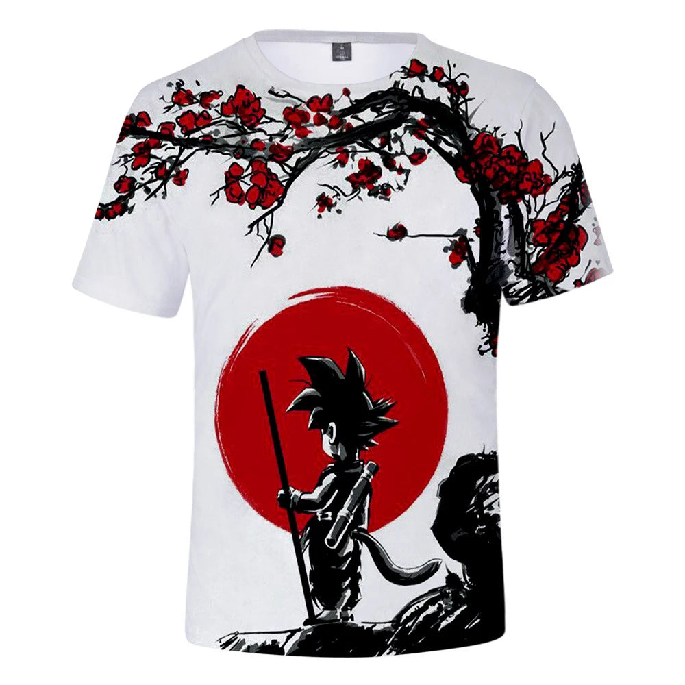 Anime Dragon Ball Goku Print T Shirts Cartoon Shirt Summer Breathable T-shirt And Comfortable T-shirts Mens Clothes Tops