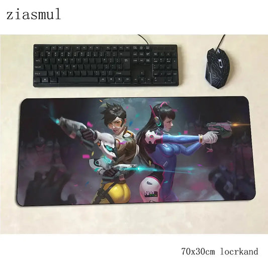 D.Va mouse pad gamer 70x30cm XL gaming mousepad PC notebook desk mat cute mouse pad games Christmas gifts gamer mats gamepad