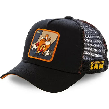 Casquette unisexe anime/dessin animé avec écusson brodé, casquette de baseball, casquette de camionneur, casquettes en maille, chapeau de soleil