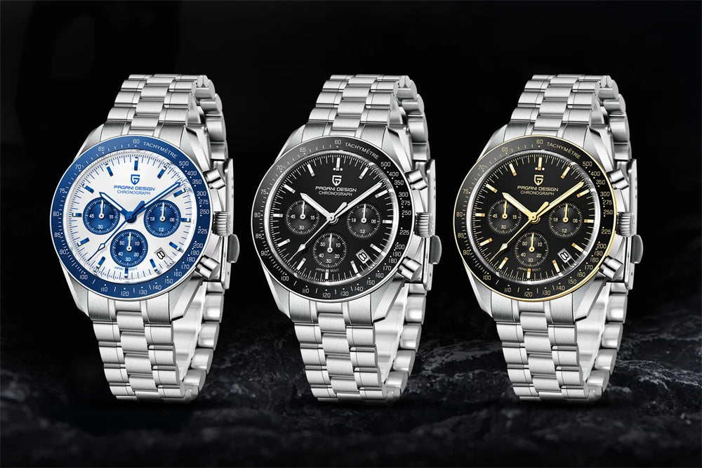 PAGANI DESIGN 2026 New Moon Watch For Men Quartz Multifunction Chronograph Sports Mens Watches Top Brand Luxury Sapphire Mirror