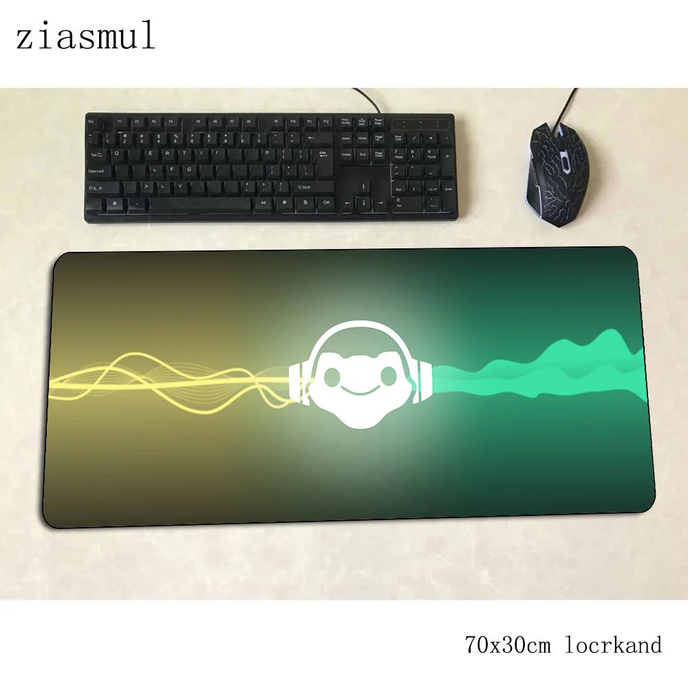 Overwatch gamer-musemåtte, flot 70x30cm gaming-musemåtte til pc og notebook, skrivebordsmåtte til spil, æstetisk gamer-måtte og gamepad