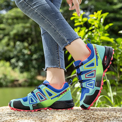 Scarpe da trekking da donna per attività outdoor, scarpe sportive da escursionismo, scarpe tattiche da caccia antiscivolo, scarpe da arrampicata traspiranti con lacci, ciclismo