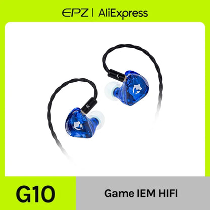EPZ G10 Wired Earphones HIFI Music IEM In Ear Noise Cancellation Headphones Gaming Type C 1.7M/3.5MM Detachable Earphone Cable
