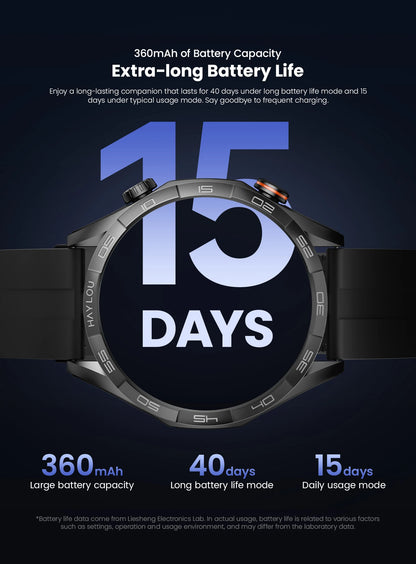 HAYLOU Solar 5 Smart Watch 1.58'' AMOLED Display Smart Watch Voice Calling 24H Health Monitoring 100+ Sport Modes Smartwatch
