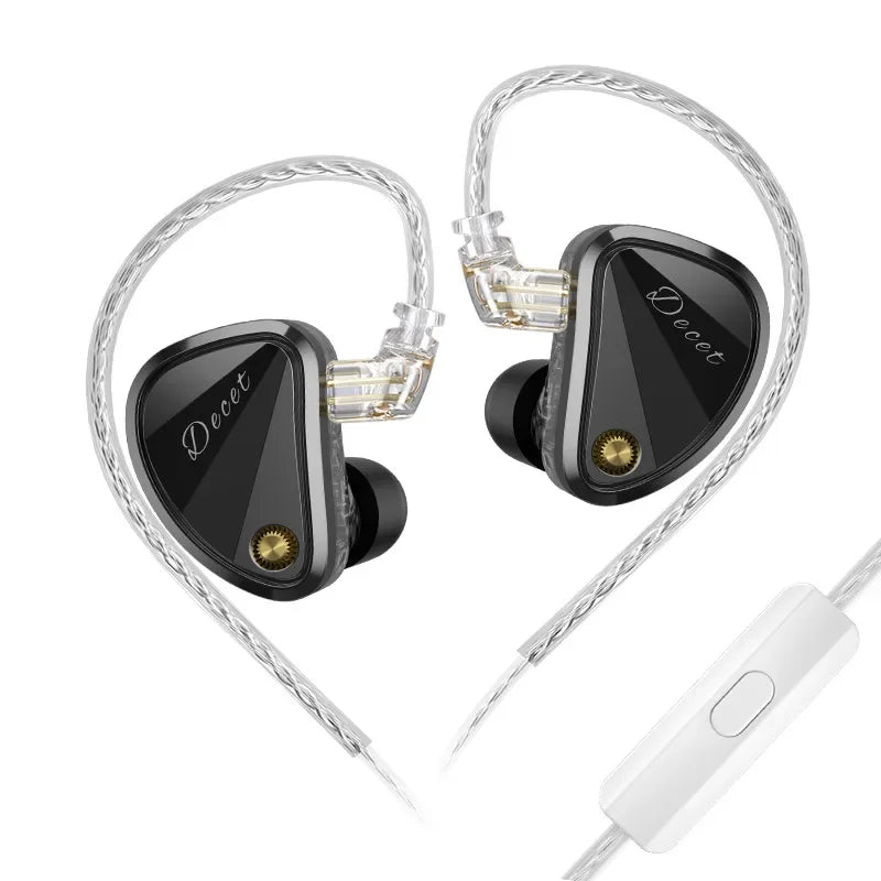 KZ Decet 5DD HiFi Wired In-Ear Earphones – Premium Dynamic Driver Earbuds with Detachable 2PIN Cable & Microphone