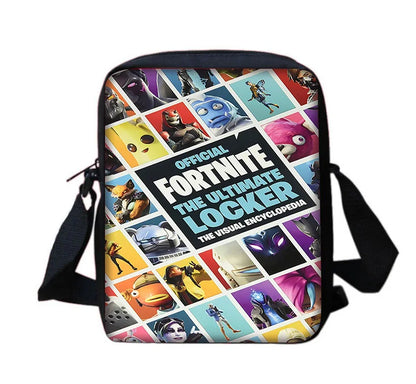 Kinderrucksäcke mit angesagtem Game-Design, Umhängetasche und Federmäppchen F-FortniteS, Schulrucksäcke mit großem Fassungsvermögen für Jungen und Mädchen, ideales Geschenk