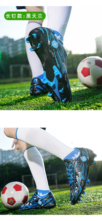 Kids Youth Soccer Cleats Football Shoes Men Non Slip Breathable Lightweight Training Sneakers Boys Children Football Match Boots