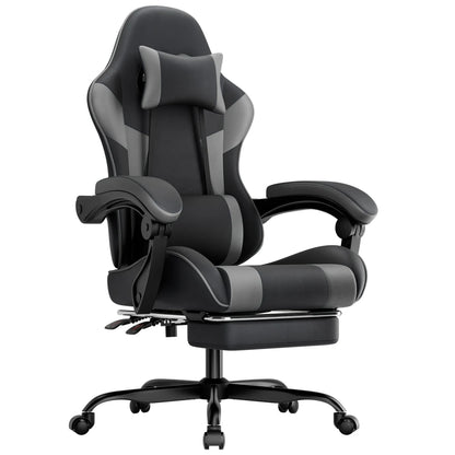 Ergonomic Computer Gaming Chair with Waist Support, Breathable PU Leather Office Chair, Seat Height and Backrest Adjustable