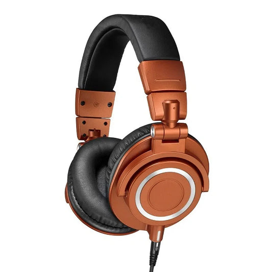 M50X HIFI Audio Headphones Professional Fully Enclosed Foldable Monitoring earphones Game Music Headset orange colour qualified