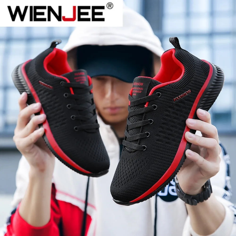 Gebreide hardloop- en wandelschoenen voor heren en dames, casual sneakers, ademende sportschoenen voor hardlopen, fitness en outdoor, lichtgewicht, maat 38-47