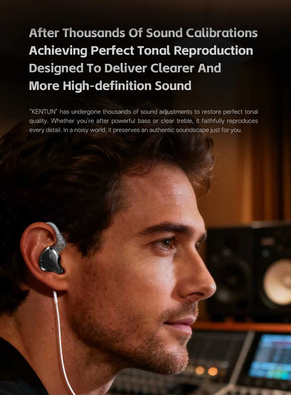 GK KUNTEN Earphones New Generation Dynamic Driver Unite Headests Hifi Music Earbuds DJ Headphones