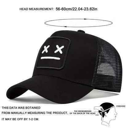 Casquettes de baseball unisexes XX brodées, à filet, ajustables, décontractées, pour le printemps et l’été, avec protection solaire