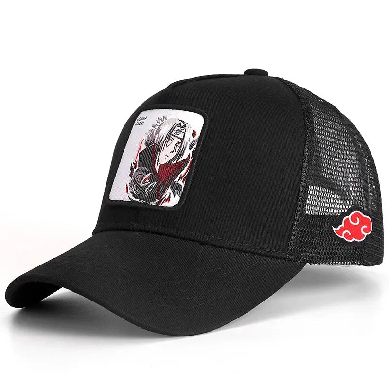 Casquette de baseball Snapback Naruto Uchiha Itachi, style anime, pour hommes et femmes, hip-hop, pour papa, casquette en maille ajustable, casquette de camionneur