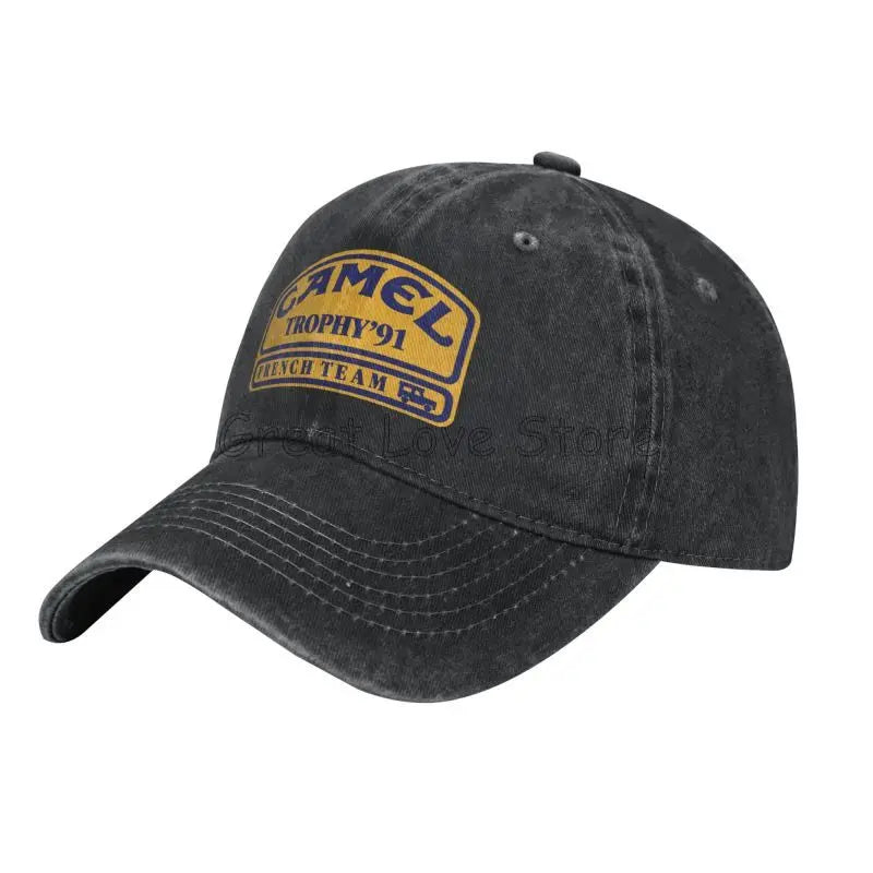 Camel Trophy 91 Cowboyhat Retro Justerbar Vasket Bomuld Golfhat Sommer Vintage Solskærme Baseballkasketter