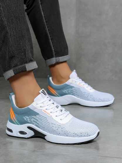 Zapatos para hombre, calzado casual para hombre, malla transpirable, amortiguación de aire, suela suave, zapatillas deportivas modernas con bloques de color