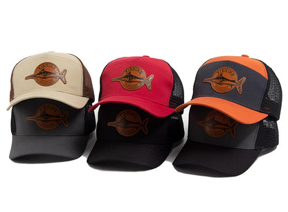 Shark Leather Label Men's Baseball Cap Casual 7 Panel Style Trucker Hat Fashion Hip Hop Mesh Caps Summer Women Visor Hats Unisex